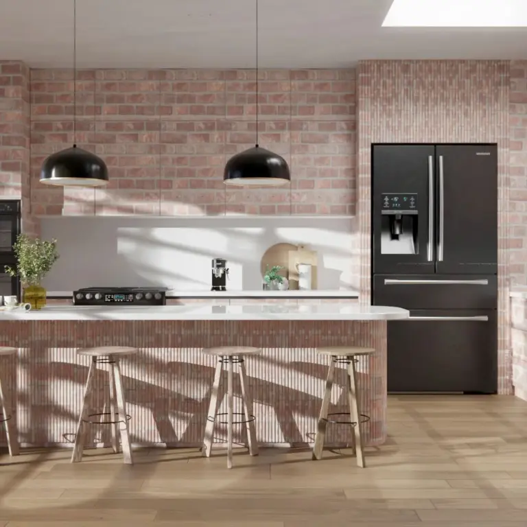 Raumbeispiel mit Dekorfolie Rot Brick (W7)