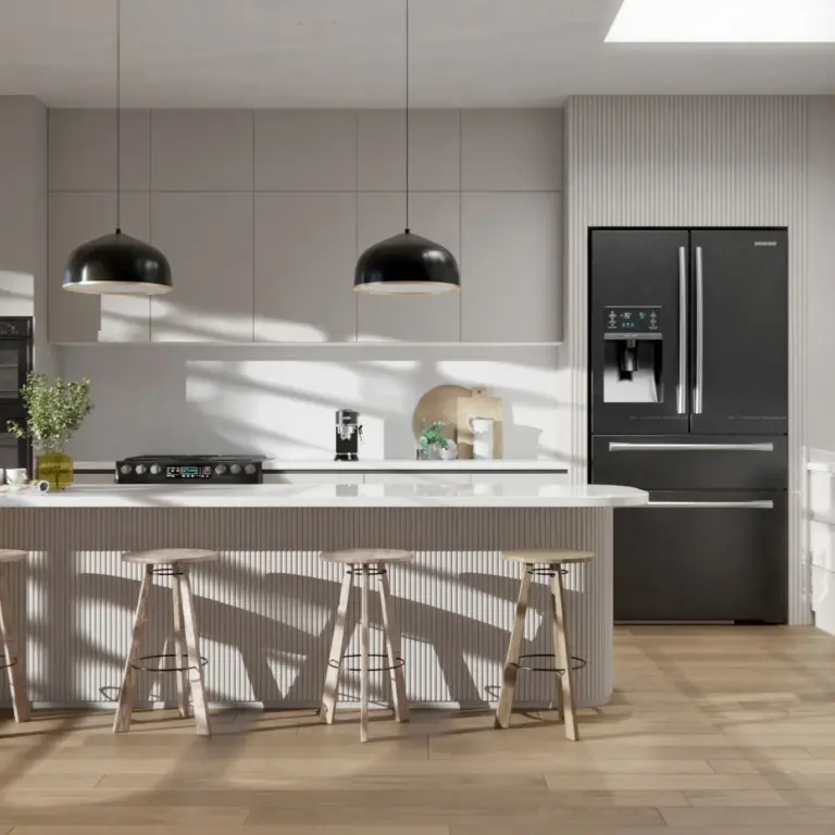 Raumbeispiel mit Dekorfolie Creme Grau (K7)