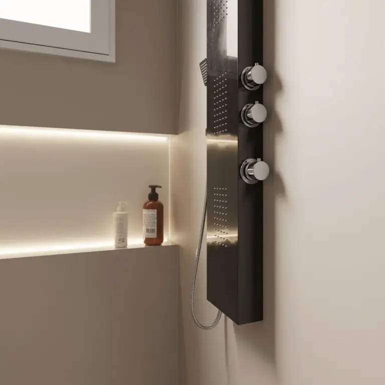 Raumbeispiel mit Dekorfolie Creme Grau (K7)