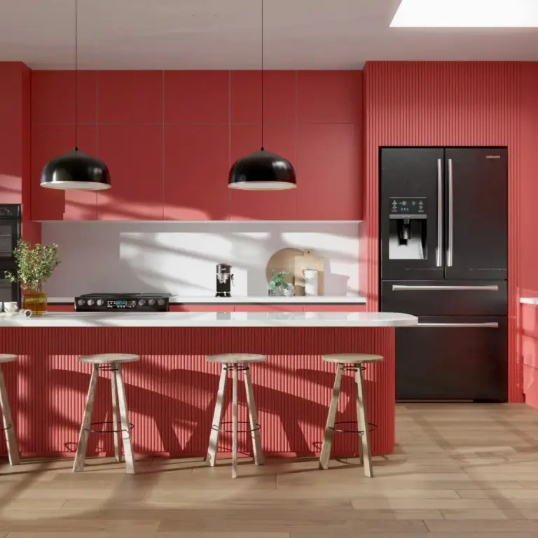 Raumbeispiel mit Dekorfolie Chilli Rot (L2)