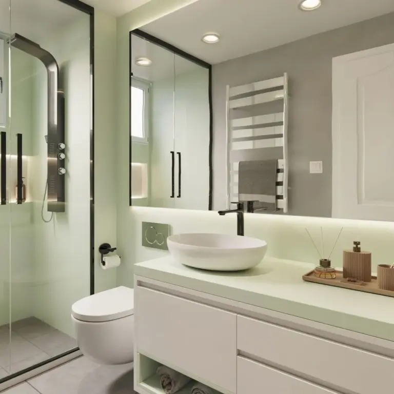 Raumbeispiel mit Dekorfolie Clean Mint (NE54)