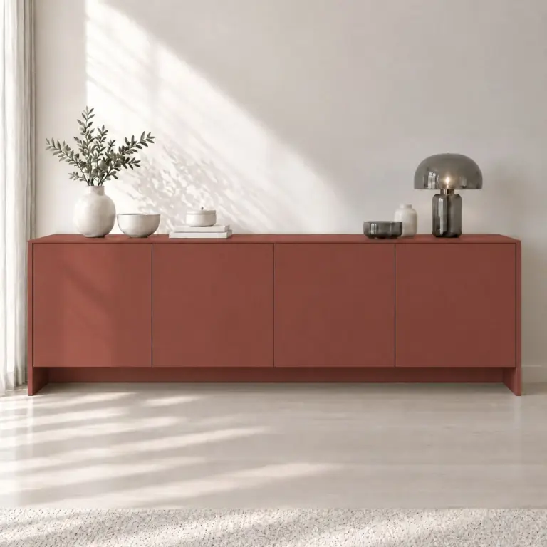 Raumbeispiel mit Dekorfolie Terracotta (NL46)