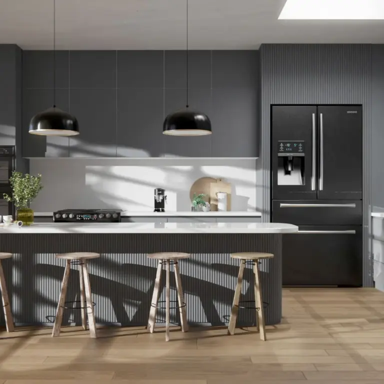 Raumbeispiel mit Dekorfolie Blau Ebony (AB05)