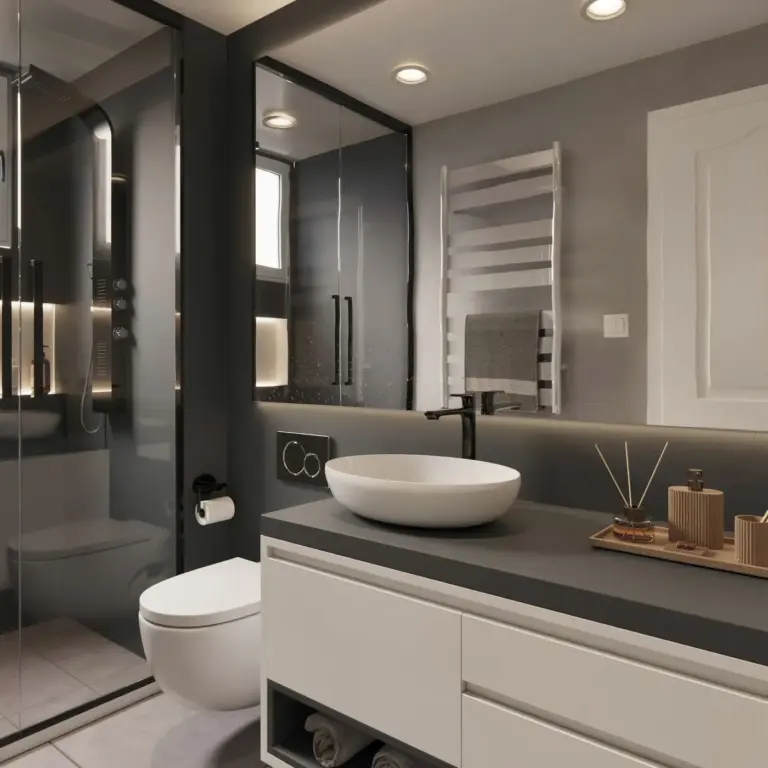 Raumbeispiel mit Dekorfolie Blau Ebony (AB05)