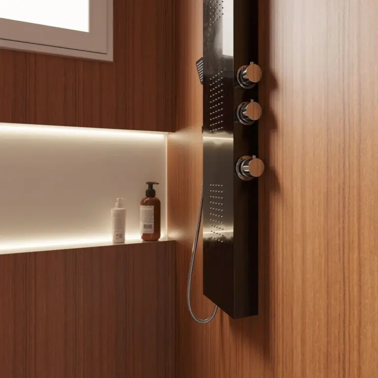 Raumbeispiel mit Dekorfolie Orangey Teak (AT04)