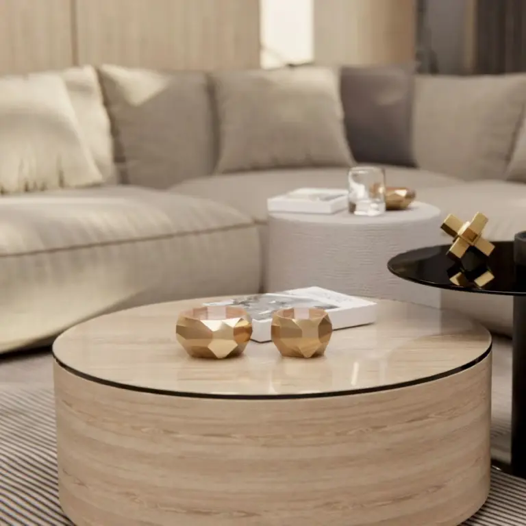 Raumbeispiel mit Dekorfolie Gealtert Golden Kiefer (CT35)