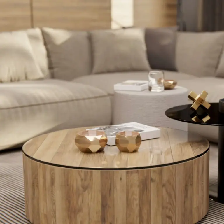 Raumbeispiel mit Dekorfolie Hardwood Panel (H4)