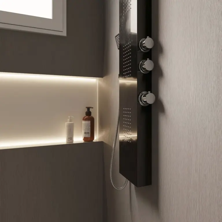 Raumbeispiel mit Dekorfolie Greyish Eiche (NF28)