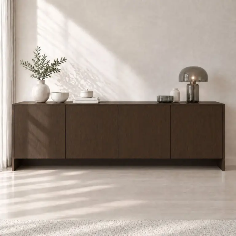 Raumbeispiel mit Dekorfolie Russet Nussbaum (NL29)