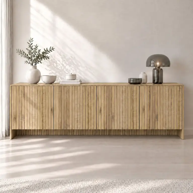 Raumbeispiel mit Dekorfolie Breit Sand (NL33)