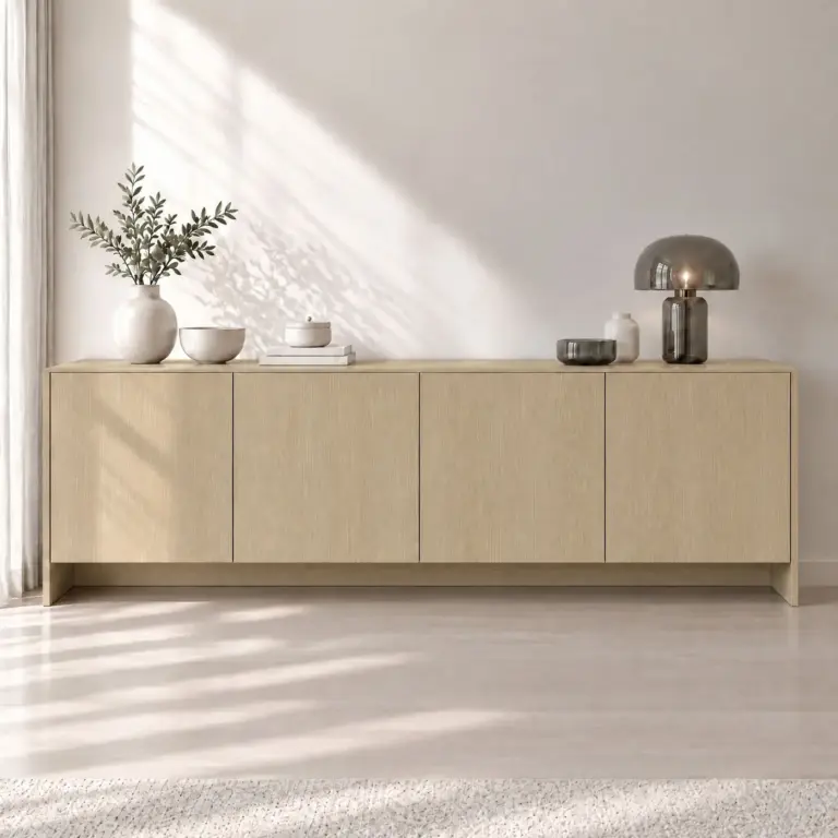Raumbeispiel mit Dekorfolie Sahara Eiche (NL54)