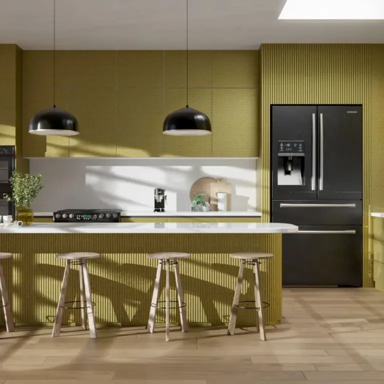 Raumbeispiel mit Dekorfolie Gold Gitter (AL15)
