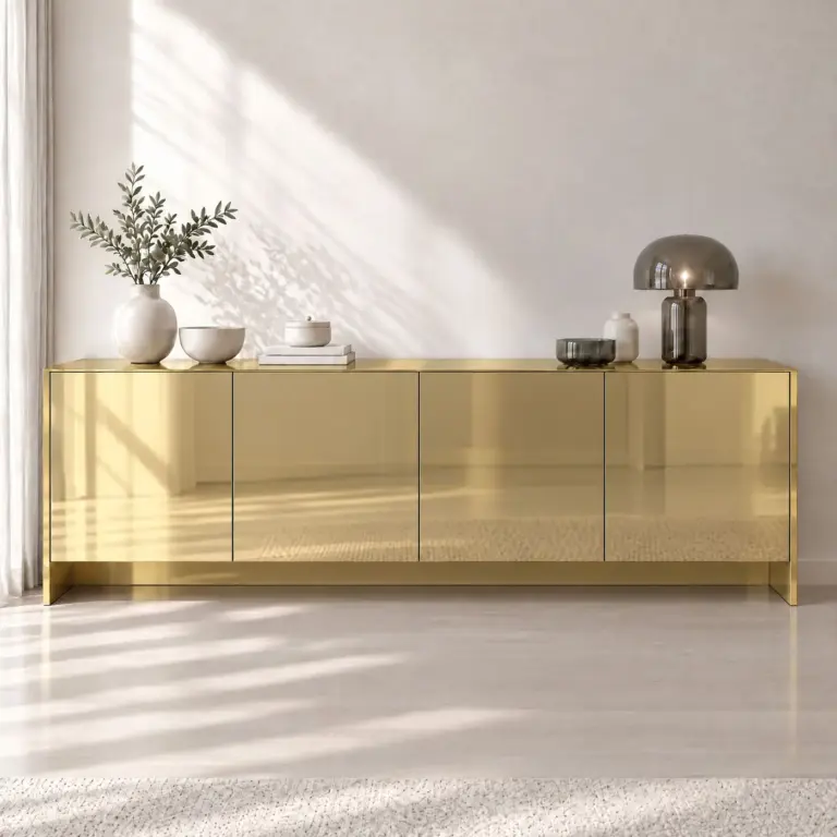Raumbeispiel mit Dekorfolie Spiegel Gold (NL2)