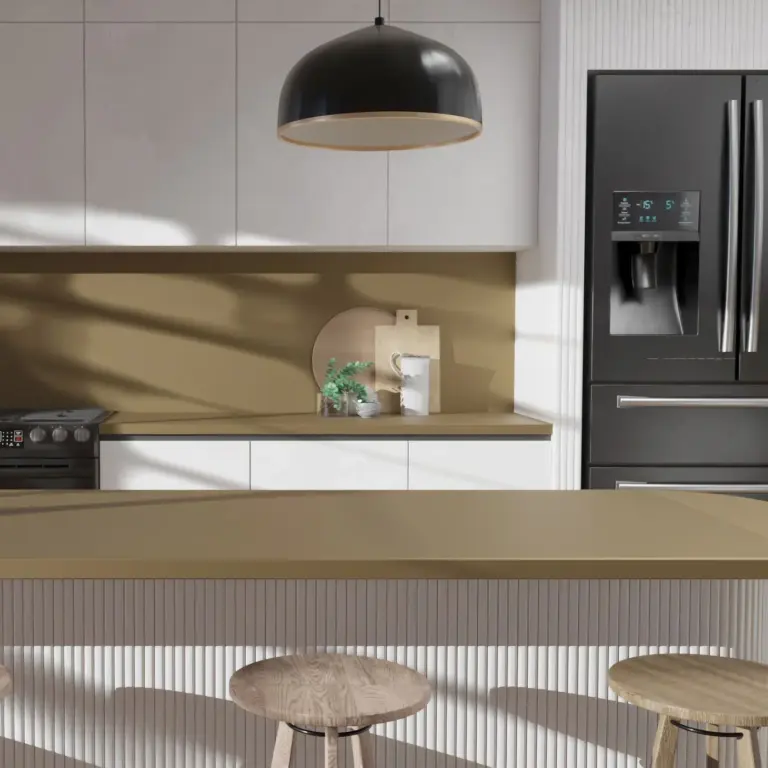 Raumbeispiel mit Dekorfolie Hart Gold (Q3)