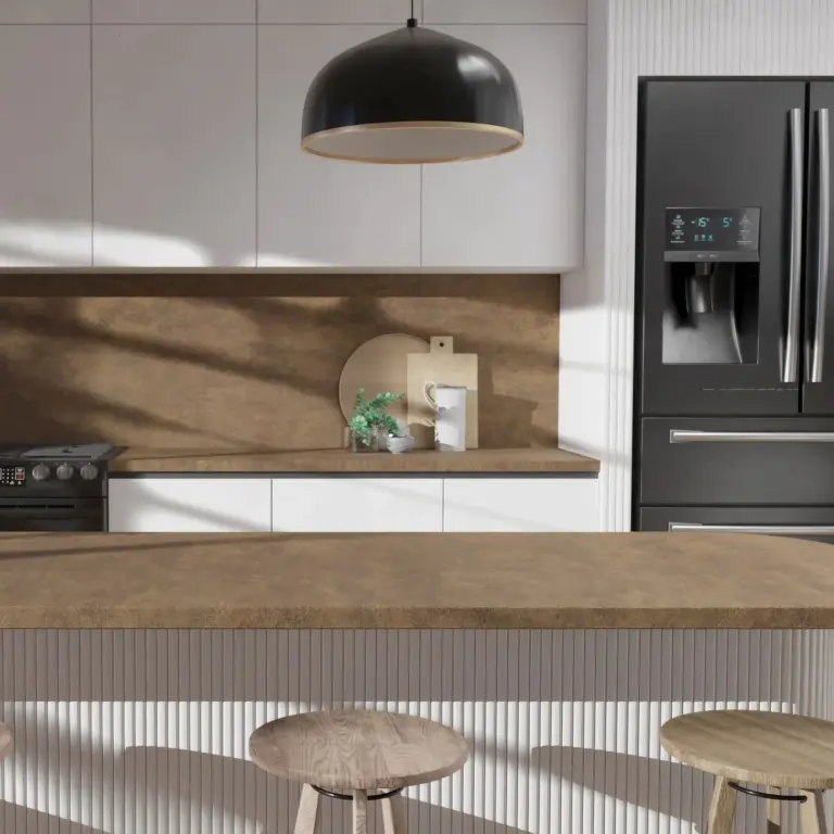 Raumbeispiel mit Dekorfolie Corten (W6)