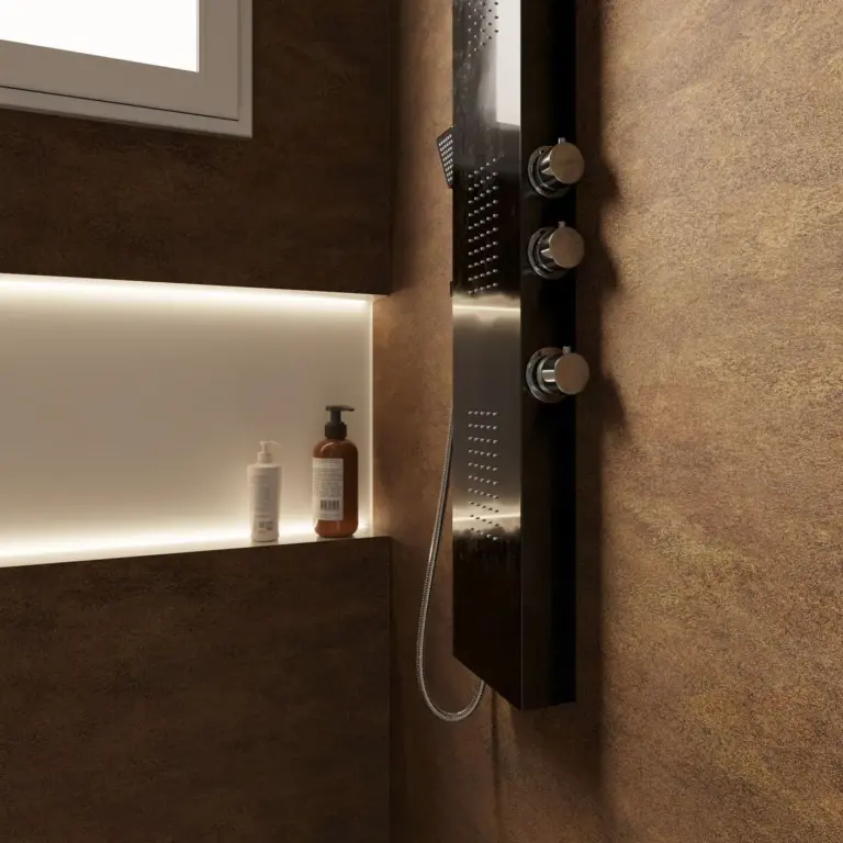 Raumbeispiel mit Dekorfolie Corten (W6)