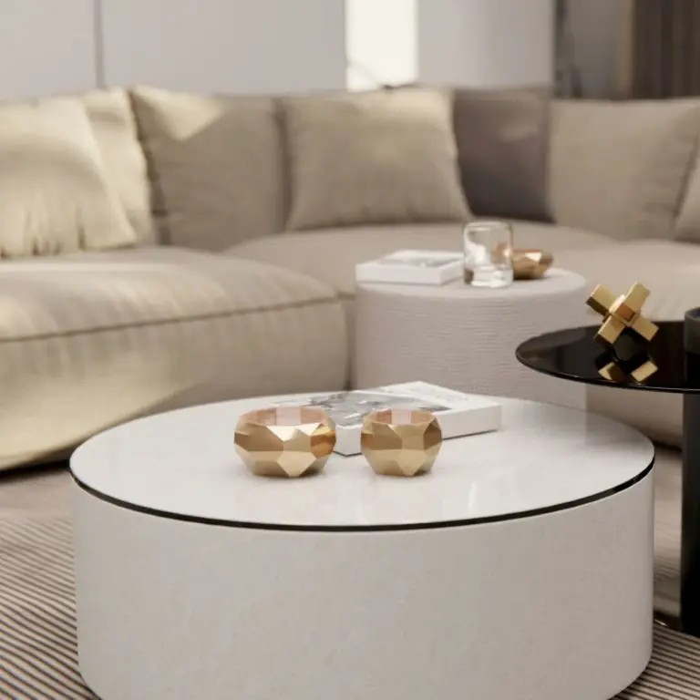 Raumbeispiel mit Dekorfolie Beige Roh Granit (NH35)