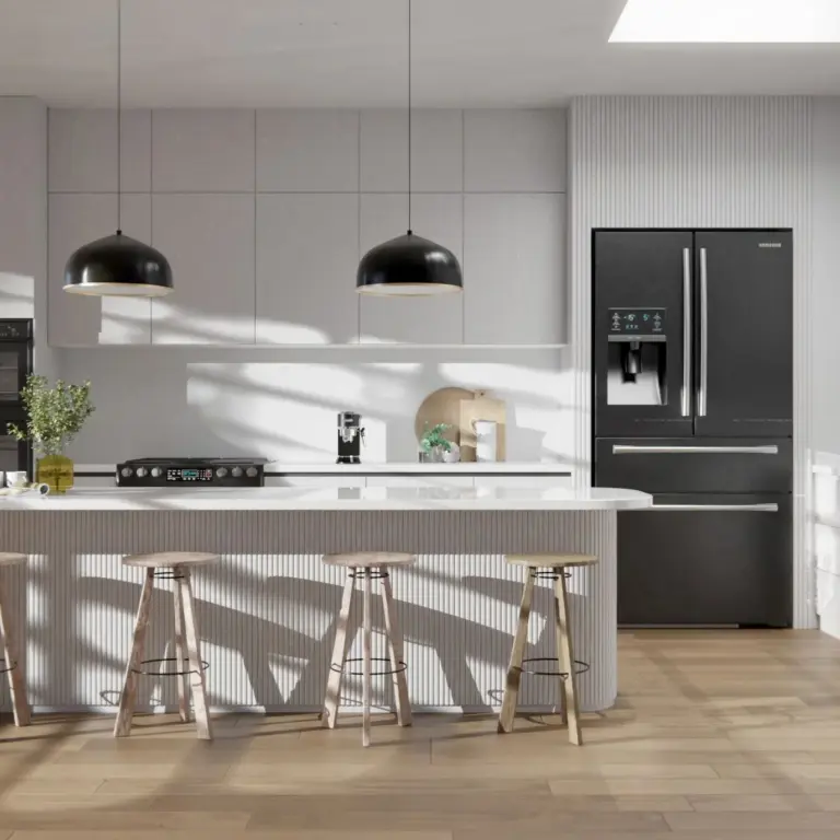 Raumbeispiel mit Dekorfolie Terrazzo Grau (NH40)