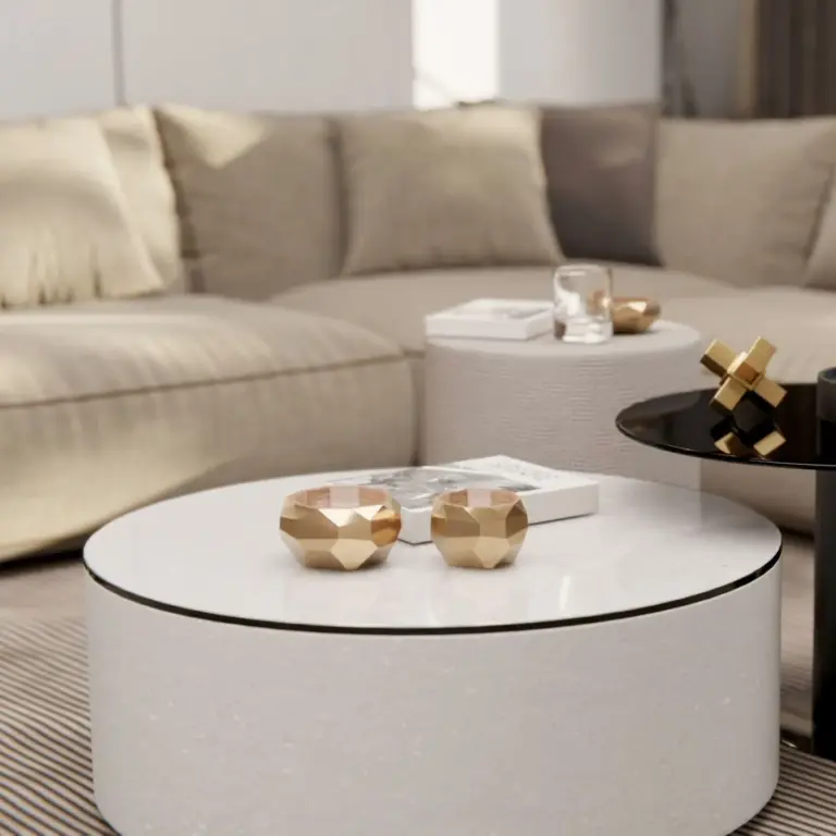 Raumbeispiel mit Dekorfolie Terrazzo Grau (NH40)