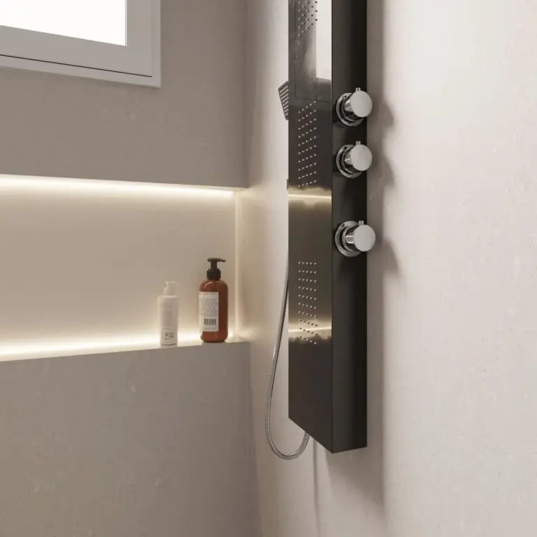 Raumbeispiel mit Dekorfolie Terrazzo Grau (NH40)