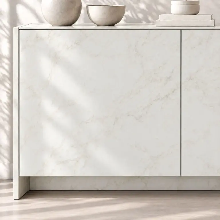 Raumbeispiel mit Dekorfolie Bianco Nebbia (NL48)