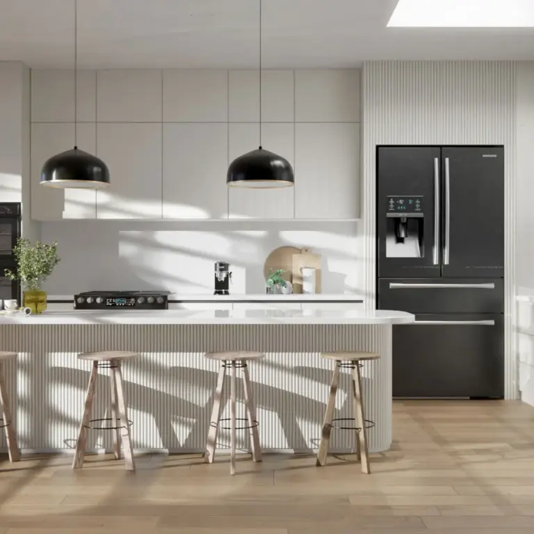 Raumbeispiel mit Dekorfolie Chevron Beige (NG11)