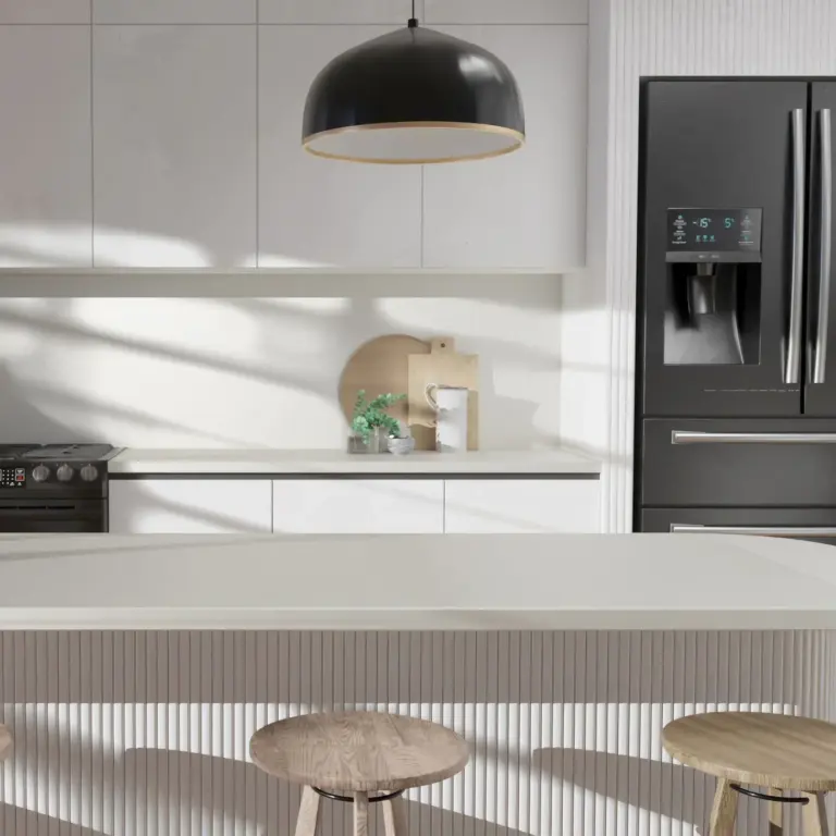 Raumbeispiel mit Dekorfolie Chevron Beige (NG11)