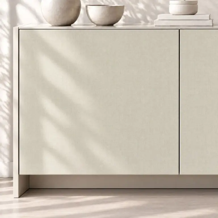Raumbeispiel mit Dekorfolie Lino Beige (NL23)