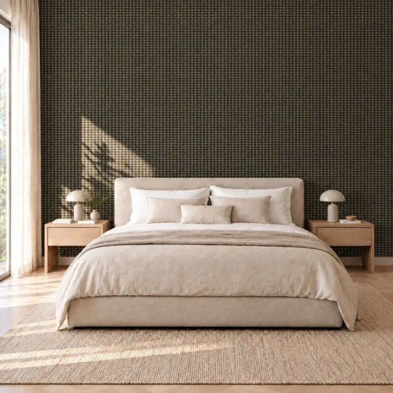 Raumbeispiel mit Dekorfolie Slate Loom (NP09)