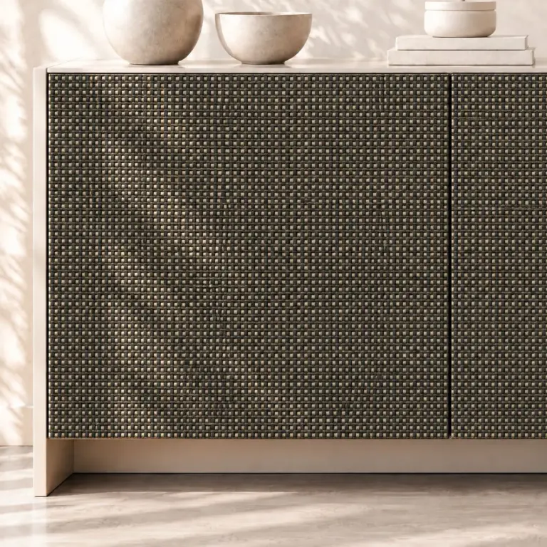 Raumbeispiel mit Dekorfolie Slate Loom (NP09)